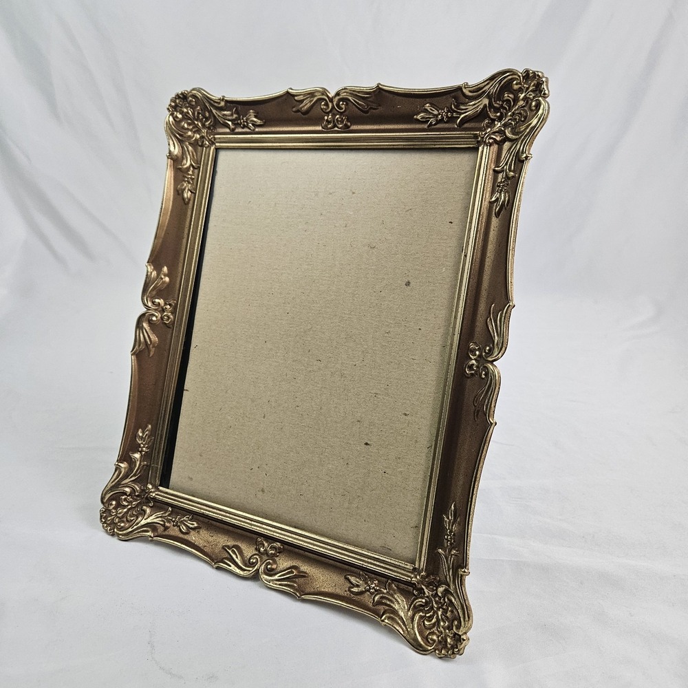Vtg Ornate Gold Metal Picture Frame 8x10 Hollywood Regency French Louis XV
